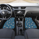 Cute Boston Terrier Dog Spattern Front And Back Car Mats