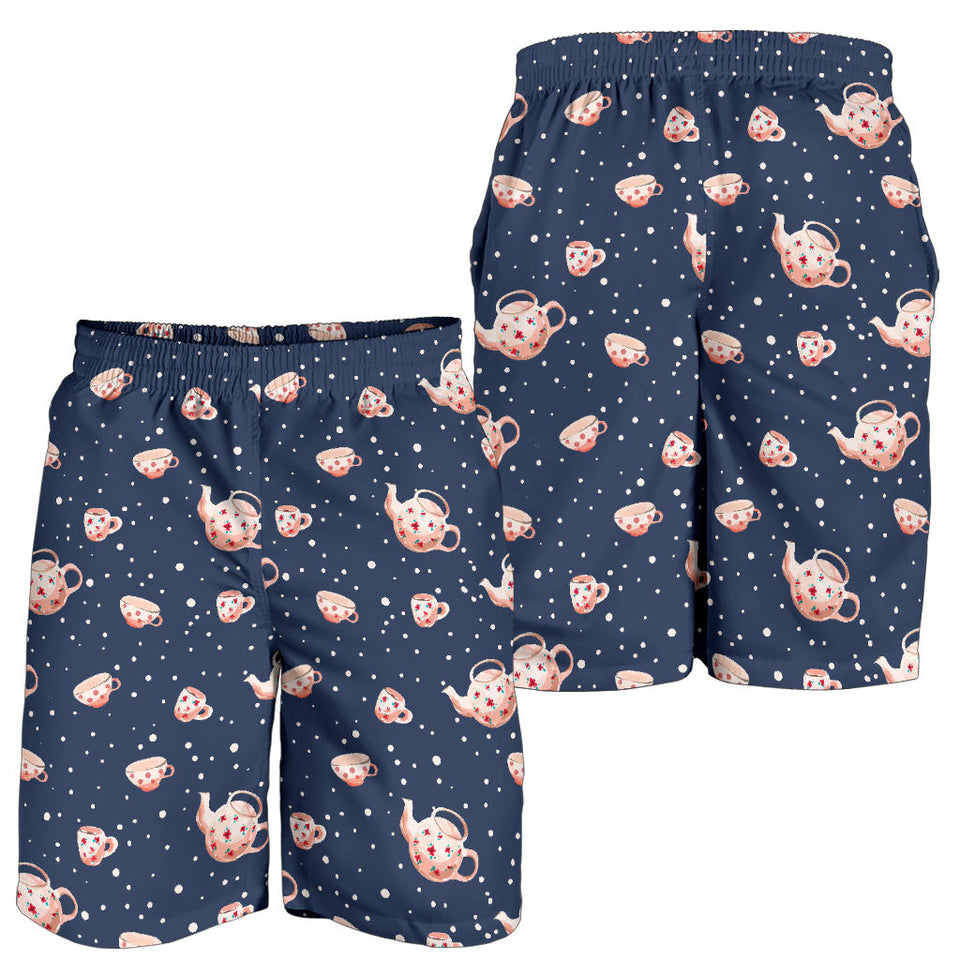 Tea pots Pattern Print Design 04 Men Shorts