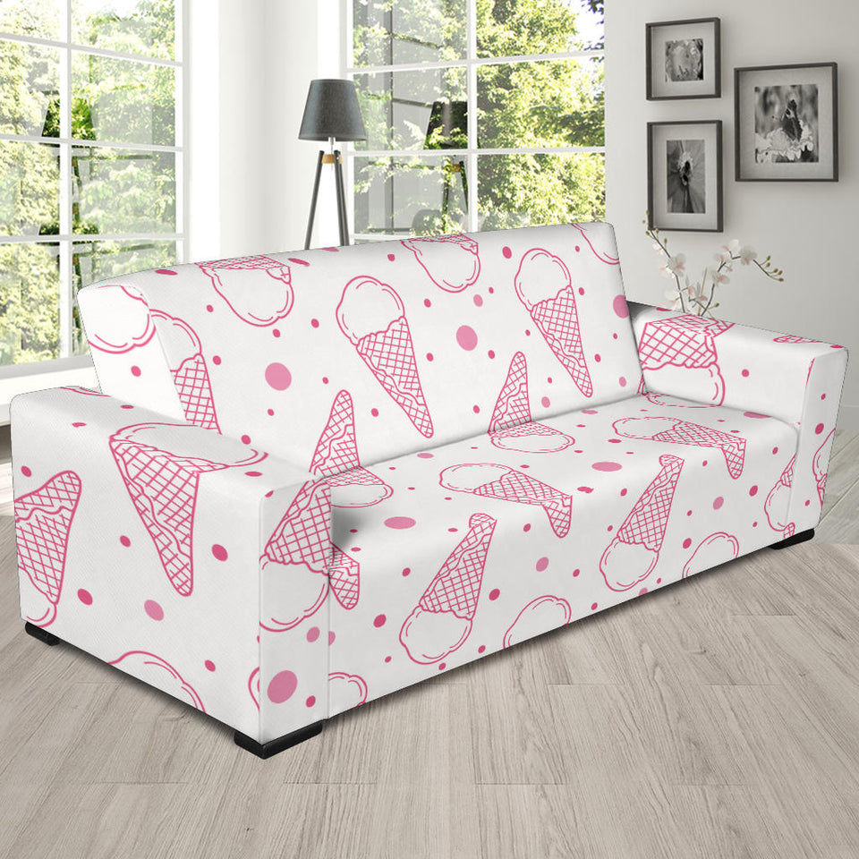 Hand Drawn Ice Cream Pattern Sofa Slipcover