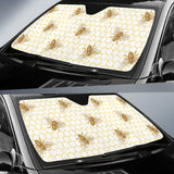 Bee Honeycomb Seamless Design Pattern Car Sun Shade