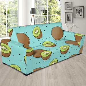 Kiwi Blue Background Sofa Slipcover