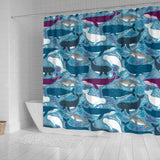 Whale Design Pattern Shower Curtain Fulfilled In US