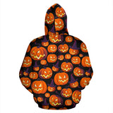 Halloween Pumpkin Pattern Zip Up Hoodie