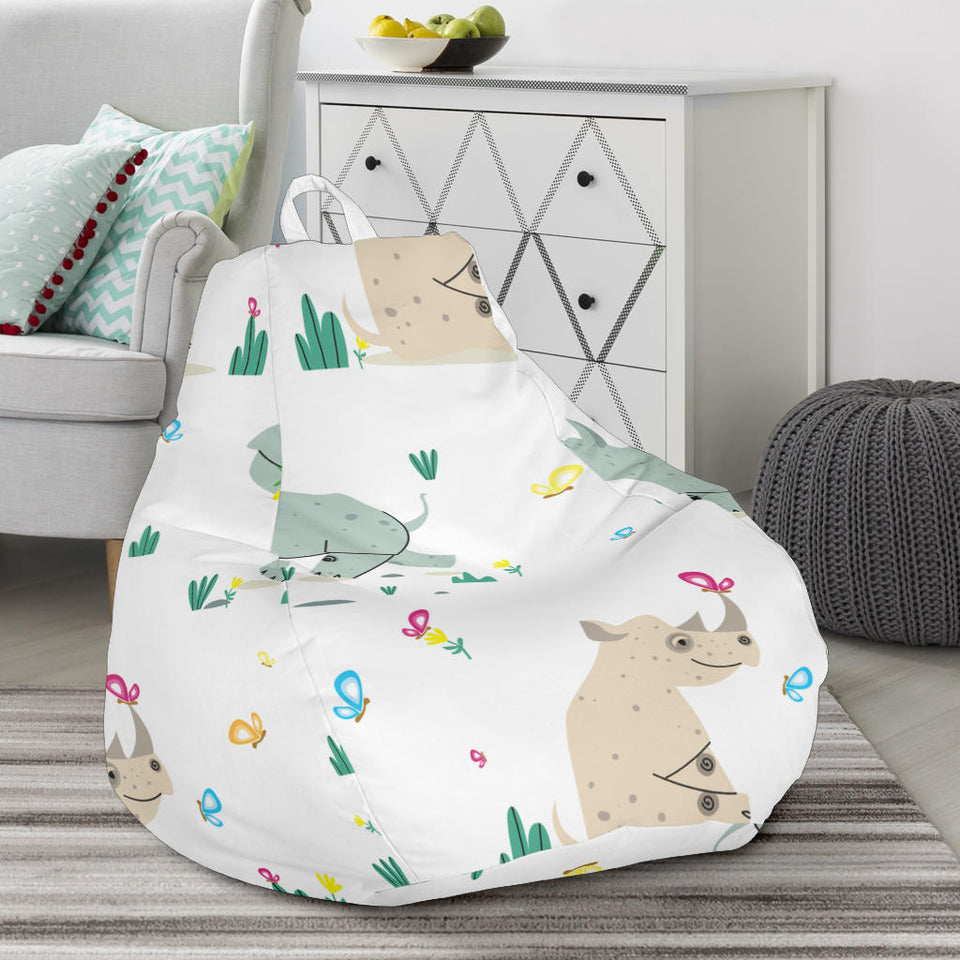Cute Rhino Pattern Bean Bag Cover