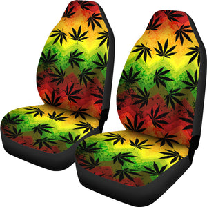 Canabis Marijuana Weed Pattern Print Design 03 Universal Fit Car Seat Covers