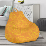 Orange Traditional Indian Element Pattern Bean Bag Cover