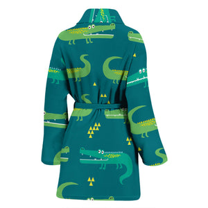 Crocodile Pattern Women'S Bathrobe