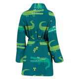 Crocodile Pattern Women'S Bathrobe
