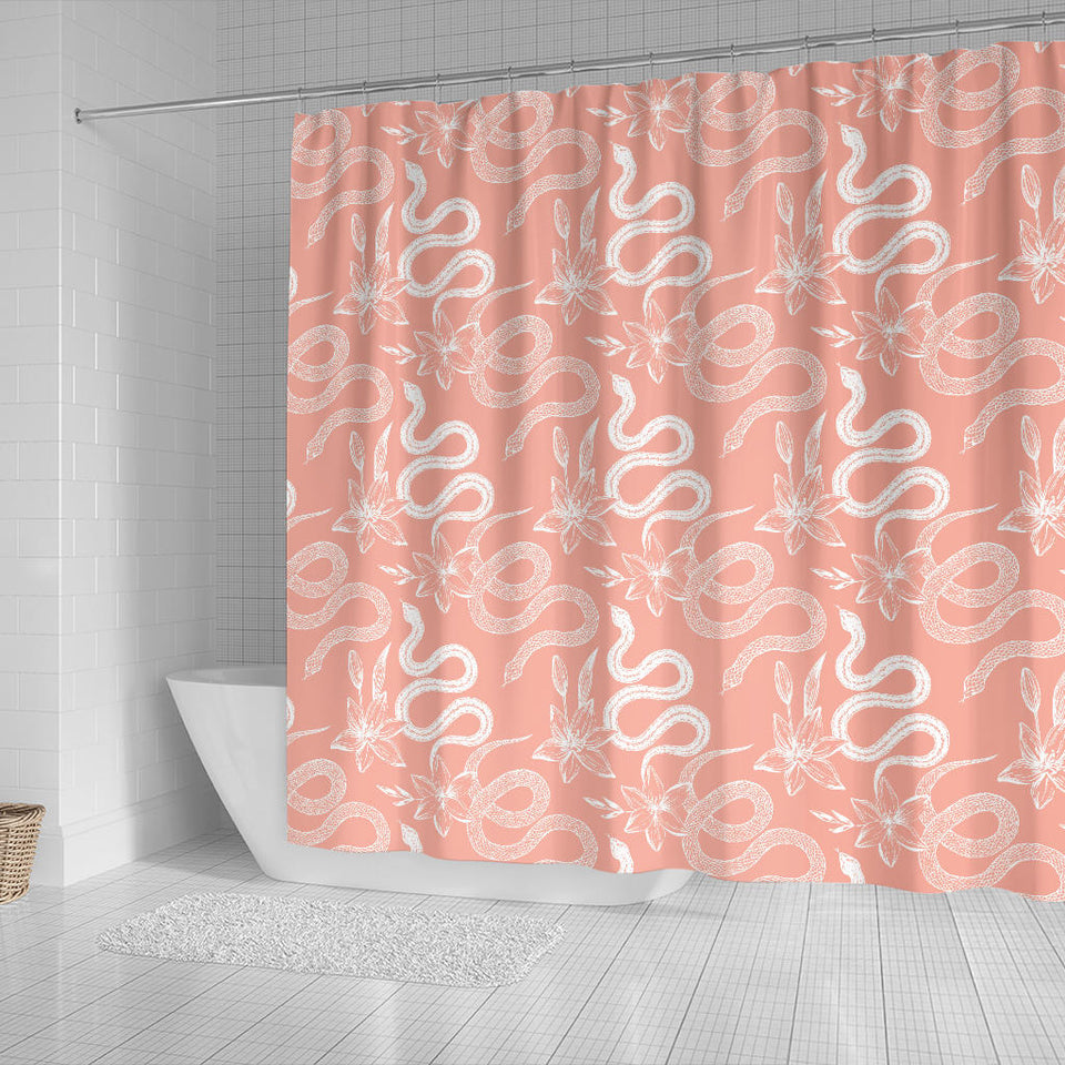 Snake Lilies Flower Pattern Shower Curtain Fulfilled In US