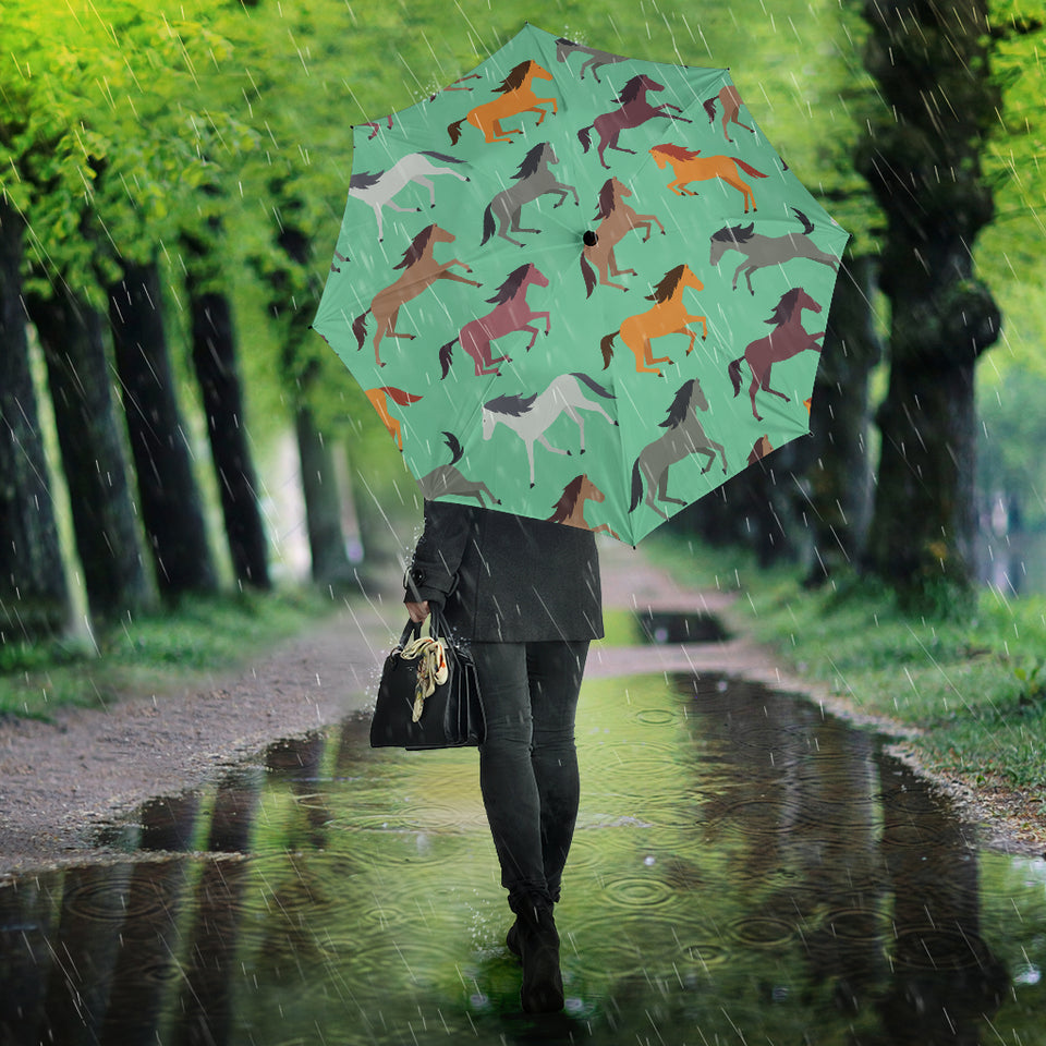 Colorful Horses Pattern Umbrella