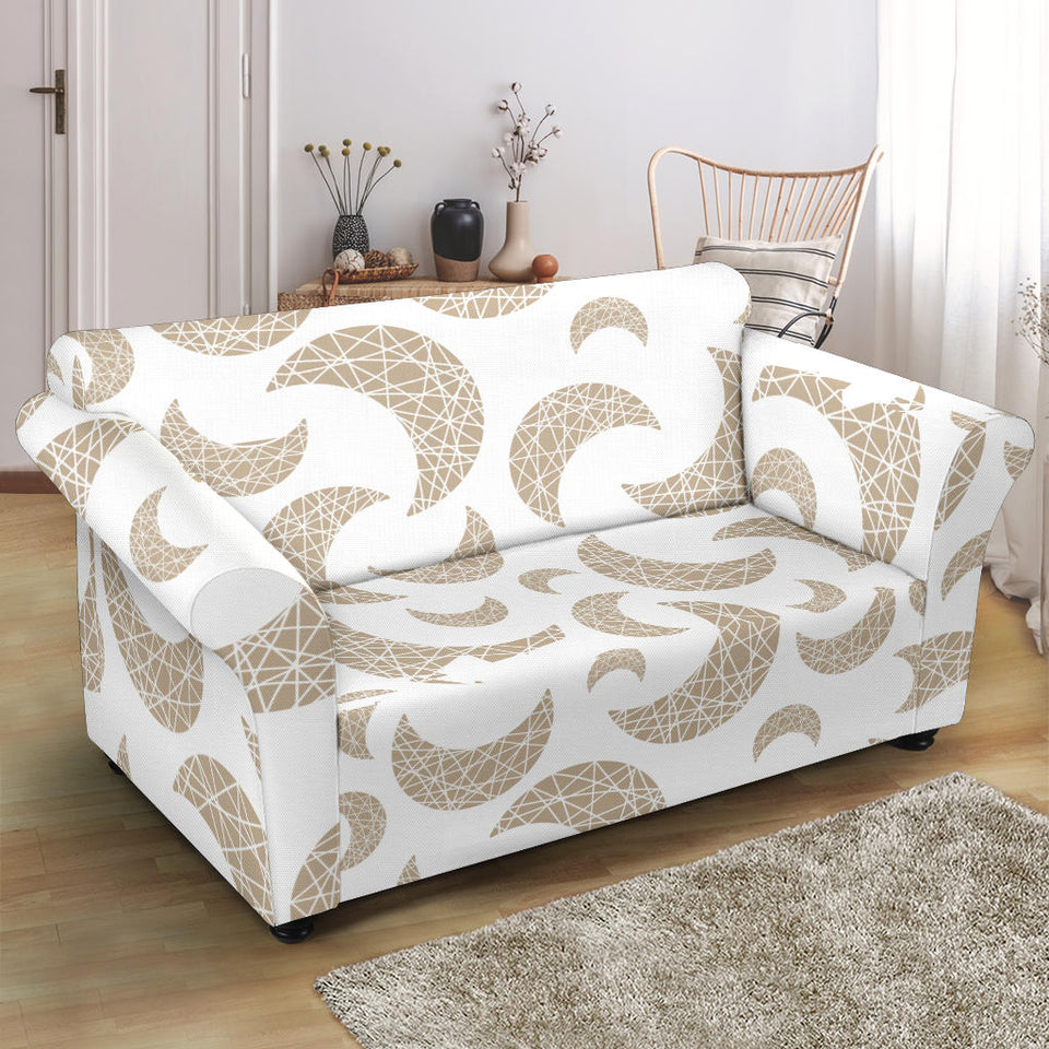Cool Gold Moon Abstract Pattern Loveseat Couch Slipcover