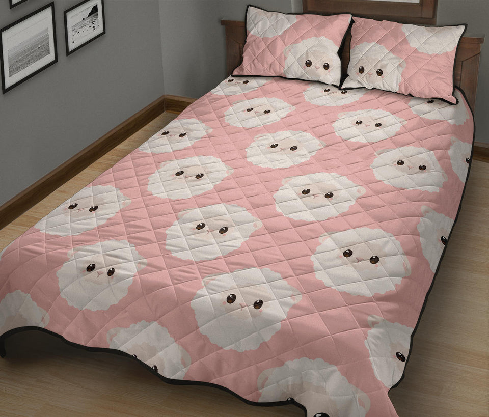 Cute sheep pattern Quilt Bed Set