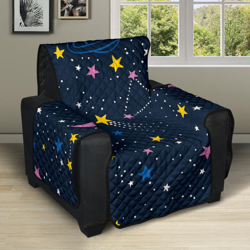space pattern with planets, comets, constellations and stars Recliner Cover Protector