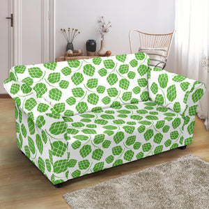 Hop Pattern Background Loveseat Couch Slipcover