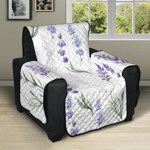 Hand painting Watercolor Lavender Recliner Cover Protector