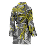 Hand Drawn Dragonfly Pattern Women'S Bathrobe