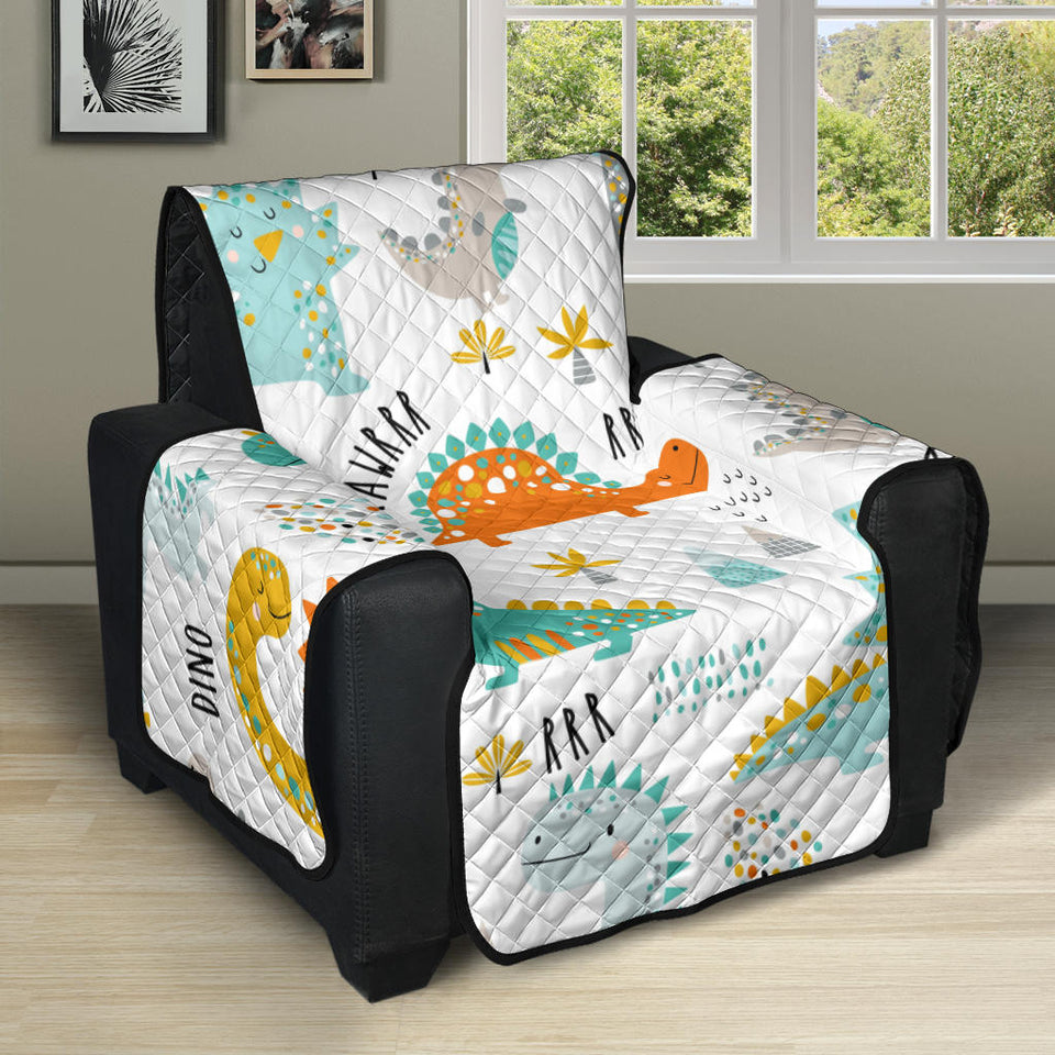 Cute funny kids dinosaurs pattern Recliner Cover Protector