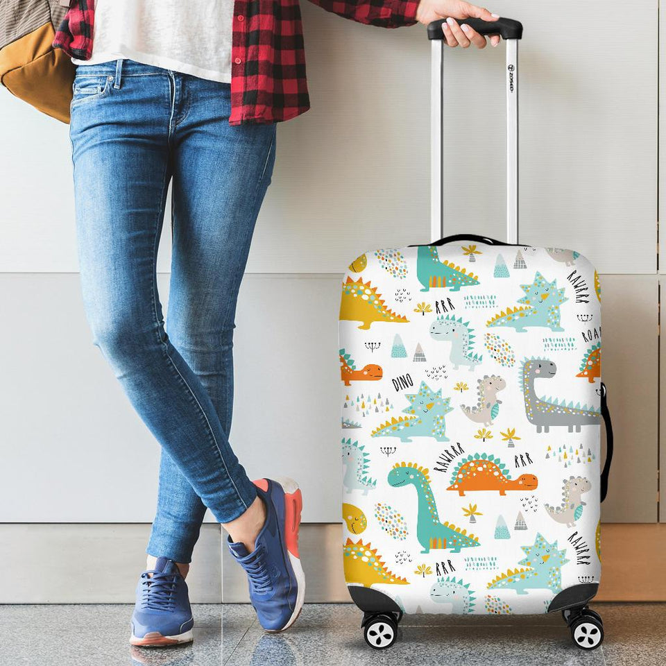 Cute Funny Kids Dinosaurs Pattern Cabin Suitcases Luggages