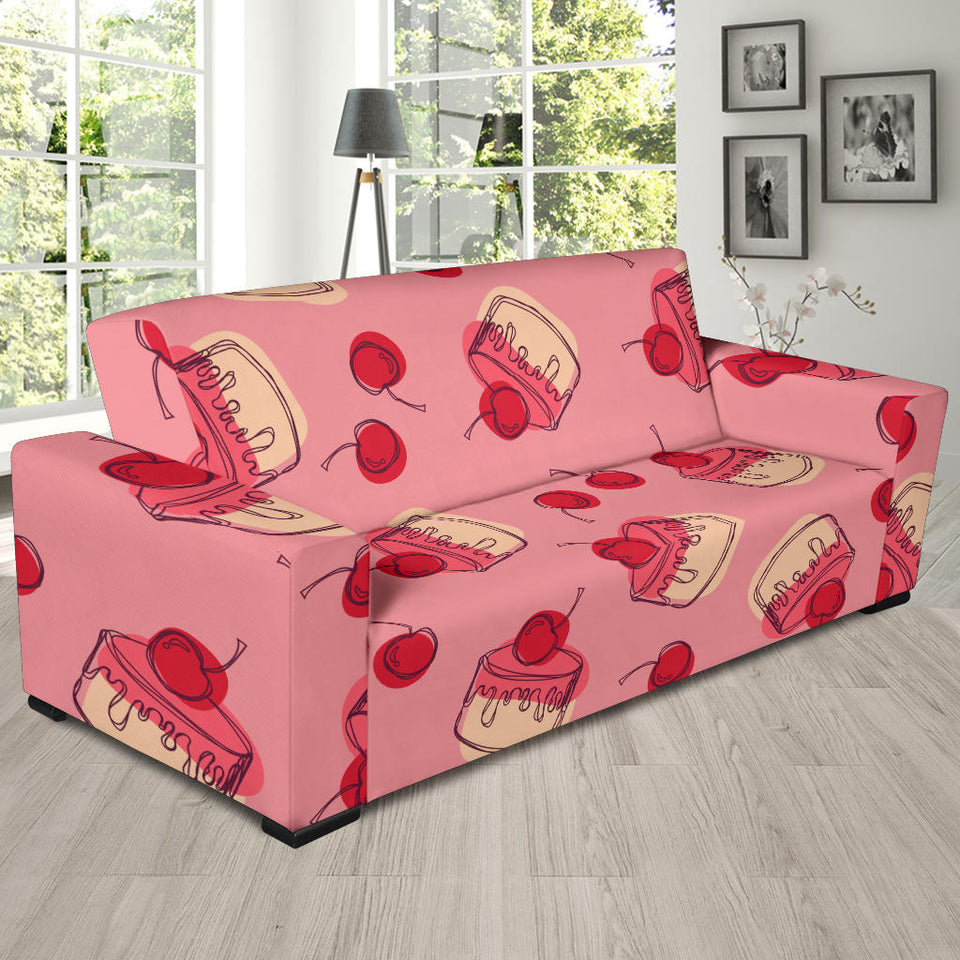Cake Cherry Pattern Sofa Slipcover