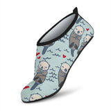 Lovely Sea Otter Pattern Aqua Shoes