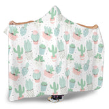 Pastel Colorcactus Pattern Copy Hooded Blanket
