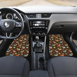 Snail Pattern Print Design 03 Front and Back Car Mats