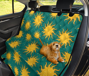 Sun Green Background Dog Car Seat Covers