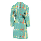 Giraffe Pattern Print Design 01 Men's Bathrobe
