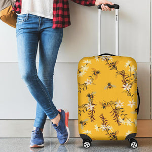 Bee Flower Pattern Cabin Suitcases Luggages