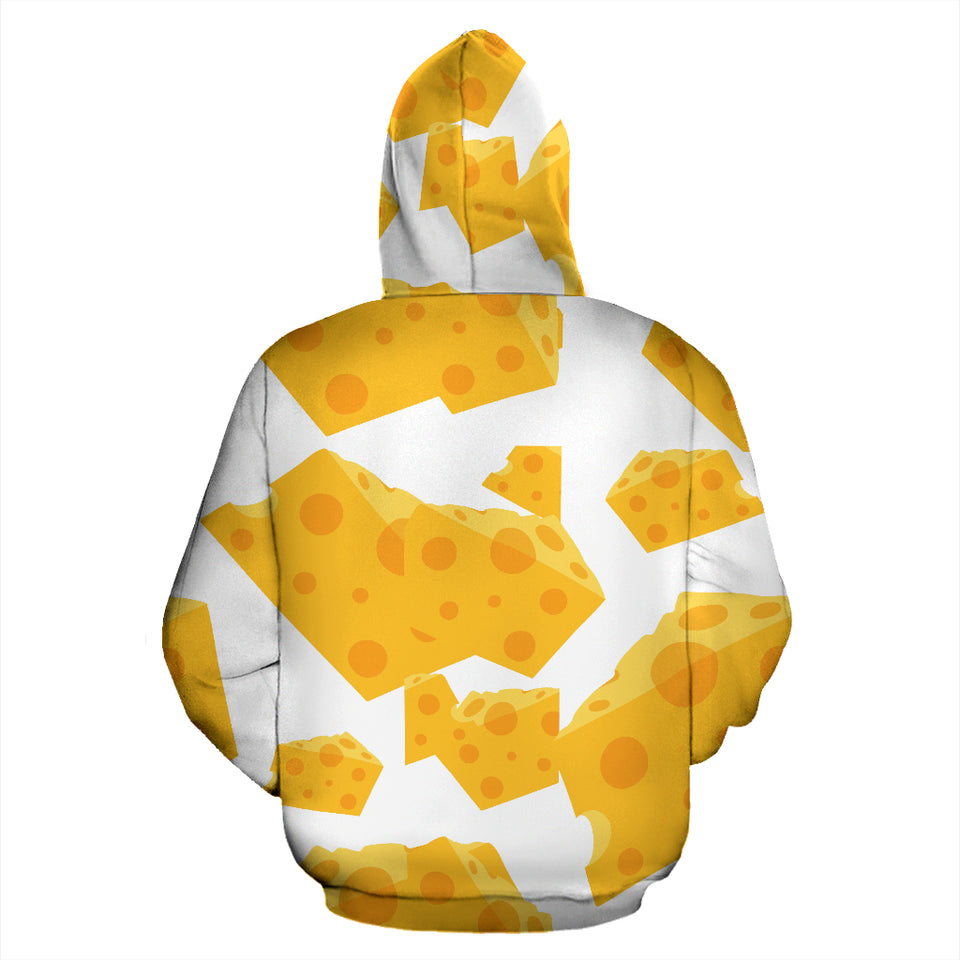 Cheese Slice Pattern Zip Up Hoodie
