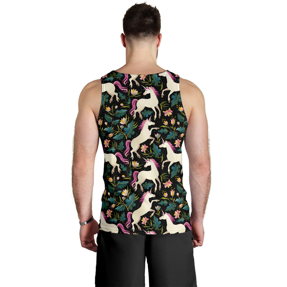 Unicorns forest background Men Tank Top