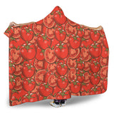 Red Tomato Pattern Hooded Blanket