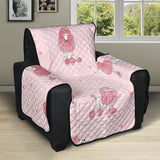 Poodle dog pink color theme Recliner Cover Protector