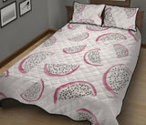 dragon fruit pattern Quilt Bed Set