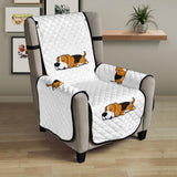 Cute beagle dog sleeping pattern Chair Cover Protector