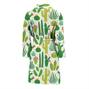 Cactus Pattern Men'S Bathrobe