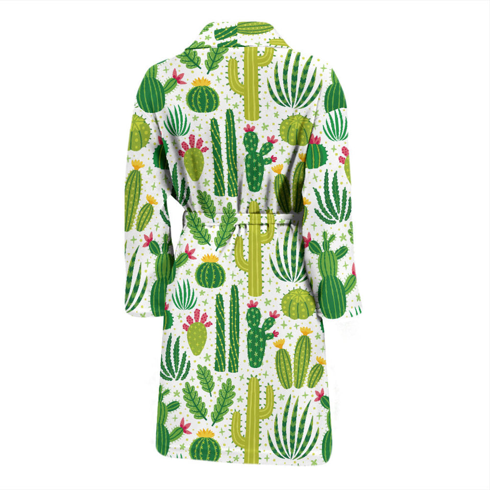 Cactus Pattern Men'S Bathrobe