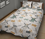 windmill pattern Quilt Bed Set