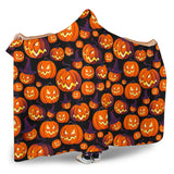 Halloween Pumpkin Pattern Hooded Blanket
