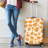 Orange Maple Leaf Pattern Cabin Suitcases Luggages