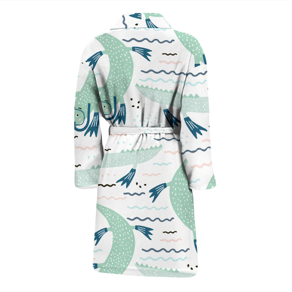 Crocodile Diver Pattern Men'S Bathrobe