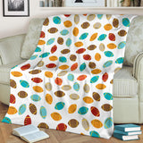 Colorful American Football Ball Pattern Premium Blanket