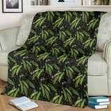 Green Peas Pattern Print Design 02 Premium Blanket