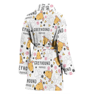 Greyhound Pattern Print Design 03 Women's Bathrobe