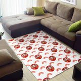 Daruma Japanese Wooden Doll Design Pattern Area Rug