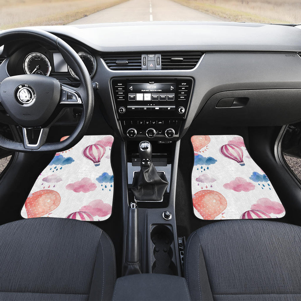 Watercolor Air Balloon Cloud Pattern Front And Back Car Mats