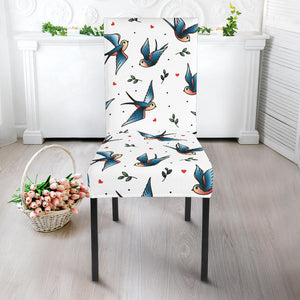 Swallow Pattern Print Design 04 Dining Chair Slipcover