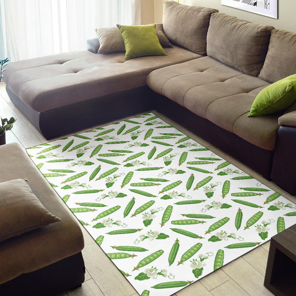 Green Peas Pattern Print Design 04 Area Rug