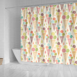 Ice Cream Cone Pattern Shower Curtain Fulfilled In US