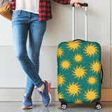 Sun Green Background Cabin Suitcases Luggages